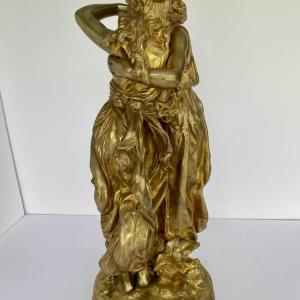Hippolyte François Moreau, bronze sculpture of young women, late 19th-century Romanticism