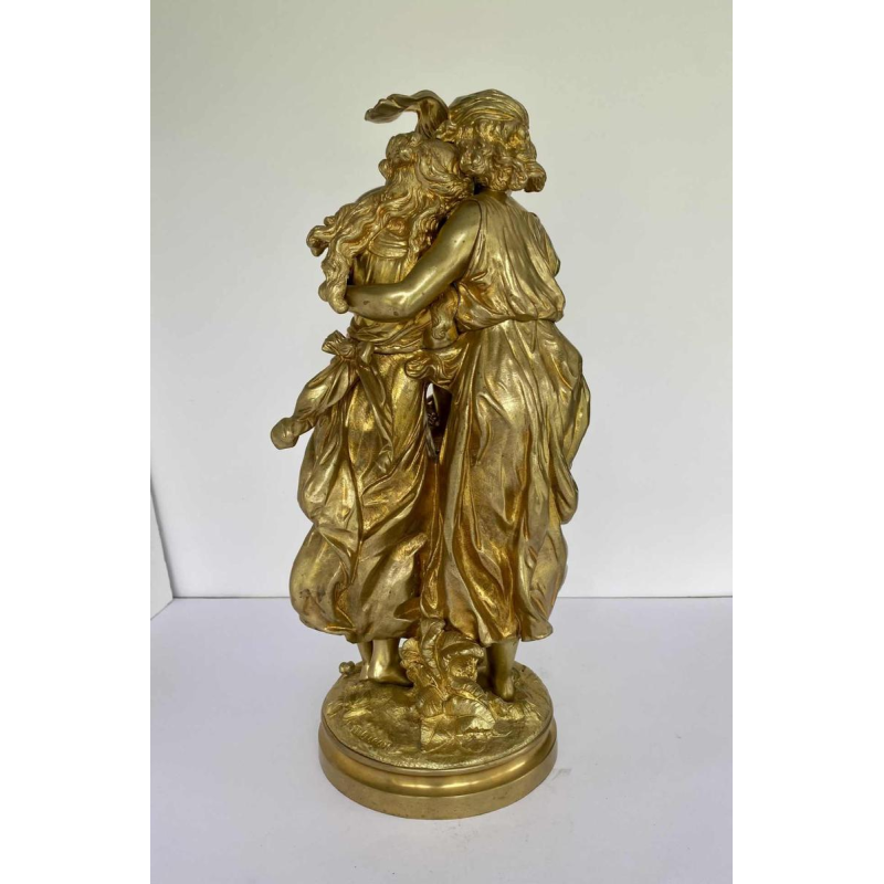 Hippolyte François Moreau, sculpture de jeunes femmes en bronze, romantisme fin XIXe s