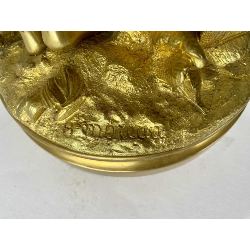 Hippolyte François Moreau, bronze sculpture of young women, late 19th-century Romanticism