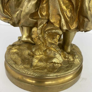 Hippolyte François Moreau, sculpture de jeunes femmes en bronze, romantisme fin XIXe s