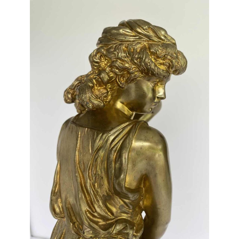 Hippolyte François Moreau, bronze sculpture of young women, late 19th-century Romanticism