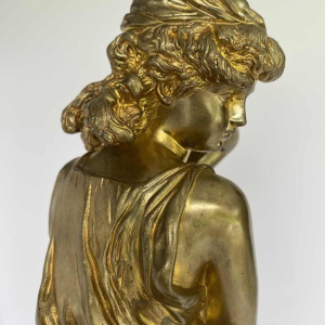 Hippolyte François Moreau, bronzen sculptuur van jonge vrouwen, romantiek eind 19e eeuw