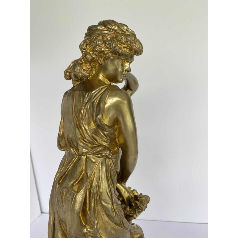 Hippolyte François Moreau, bronze sculpture of young women, late 19th-century Romanticism