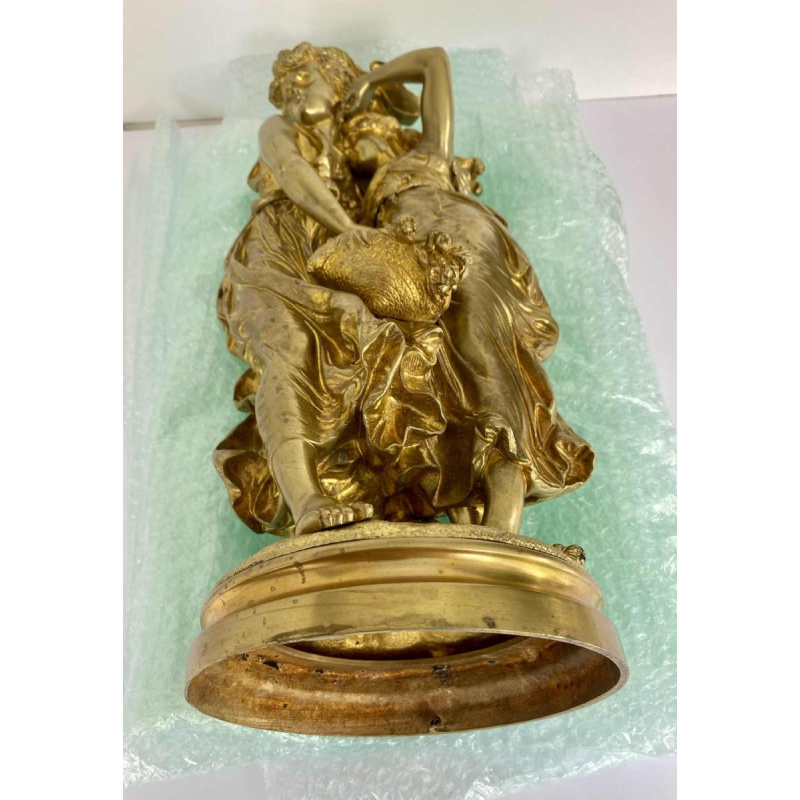 Hippolyte François Moreau, sculpture de jeunes femmes en bronze, romantisme fin XIXe s