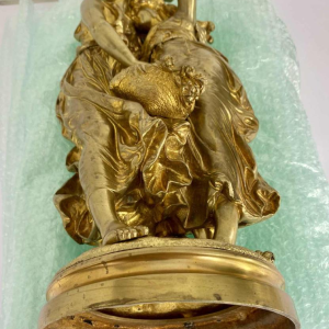 Hippolyte François Moreau, bronzen sculptuur van jonge vrouwen, romantiek eind 19e eeuw