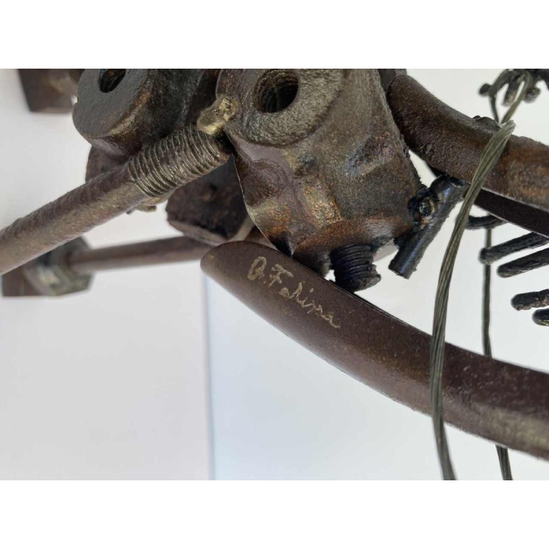 Gilles Motte (dit Falisse) " Le chevalier " sculpture assemblage d'acier