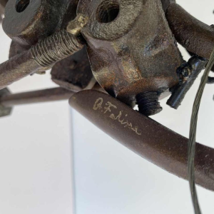 Gilles Motte (dit Falisse) " Le chevalier " sculpture assemblage d'acier