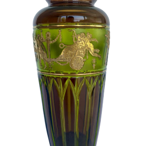 Léon Ledru / Val Saint Lambert “Danse de Flore“ vase viennois en cristal, ca 1900-1920