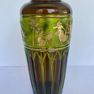 Léon Ledru / Val Saint Lambert ‘Danse de Flore’ Viennese crystal vase, ca 1900-1920