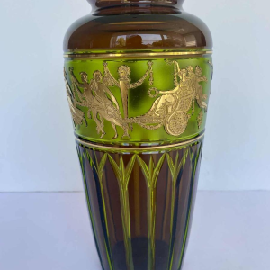 Léon Ledru / Val Saint Lambert “Danse de Flore“ vase viennois en cristal, ca 1900-1920