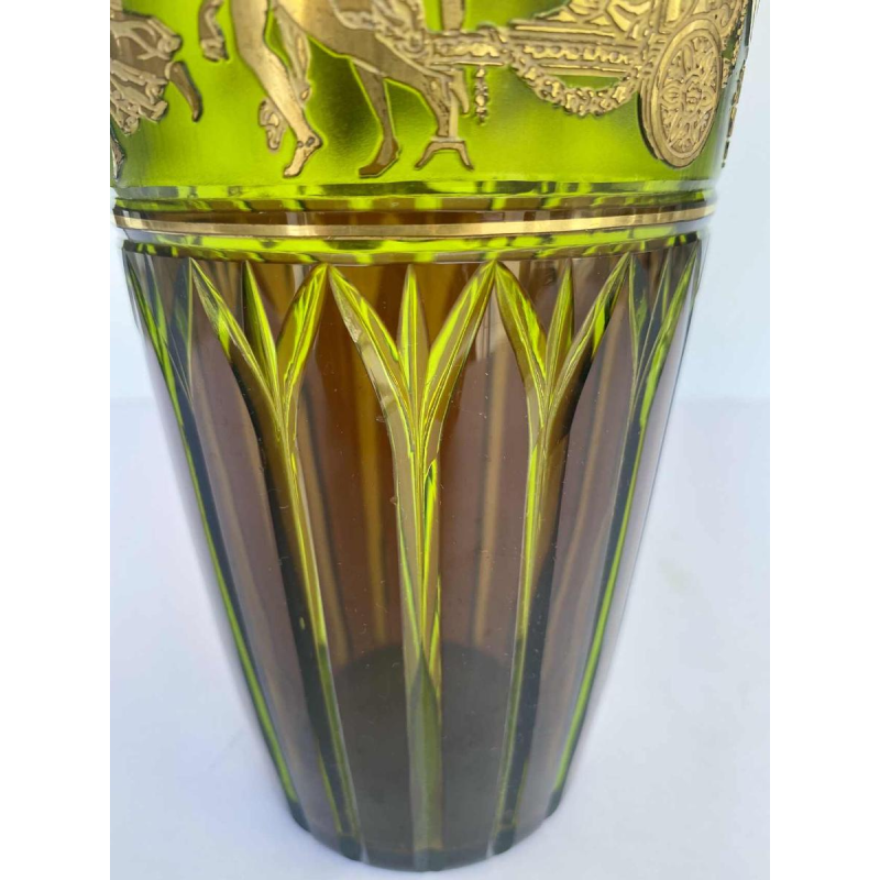 Léon Ledru / Val Saint Lambert “Danse de Flore“ vase viennois en cristal, ca 1900-1920