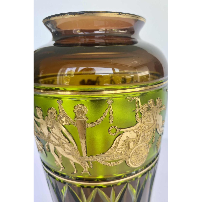 Léon Ledru / Val Saint Lambert ‘Danse de Flore’ Viennese crystal vase, ca 1900-1920