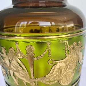 Léon Ledru / Val Saint Lambert “Danse de Flore“ vase viennois en cristal, ca 1900-1920