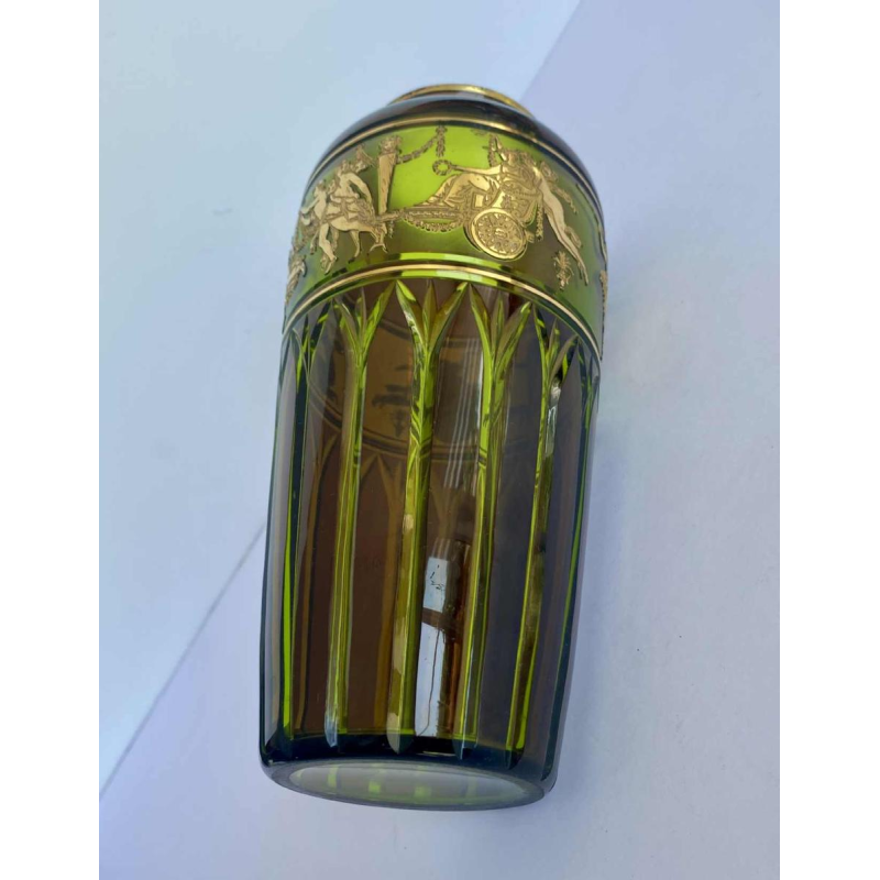 Léon Ledru / Val Saint Lambert “Danse de Flore“ vase viennois en cristal, ca 1900-1920