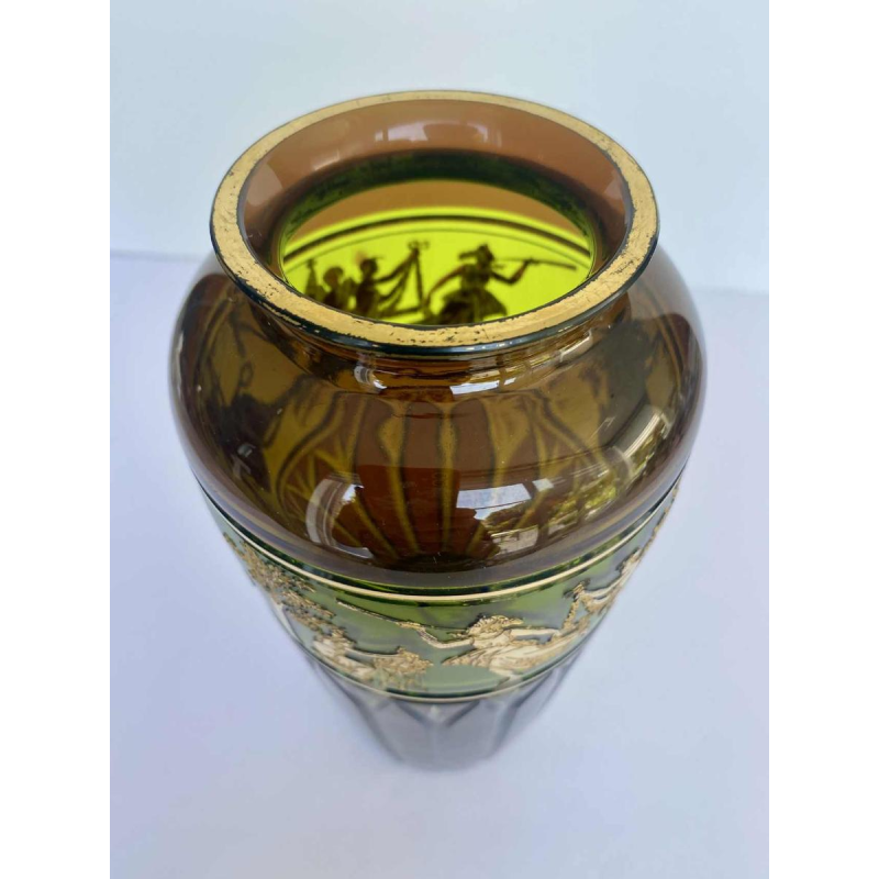 Léon Ledru / Val Saint Lambert “Danse de Flore“ vase viennois en cristal, ca 1900-1920