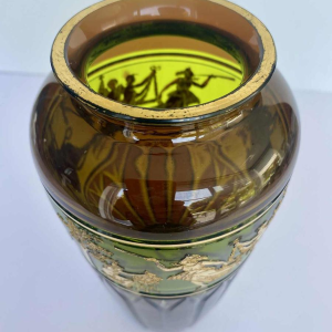 Léon Ledru / Val Saint Lambert “Danse de Flore“ vase viennois en cristal, ca 1900-1920