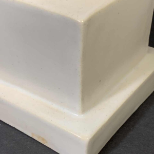 G.H. LAURENT, Sculpture Animalière Art Déco Céramique Craquelée Biche Faon 1930s