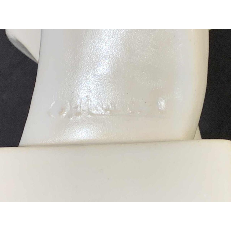 G.H. LAURENT, White Animal Sculpture Art Deco Ceramic Crackle Doe & Fawn 1930s