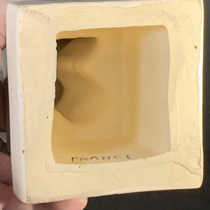 G.H. LAURENT, Sculpture Animalière Art Déco Céramique Craquelée Biche Faon 1930s