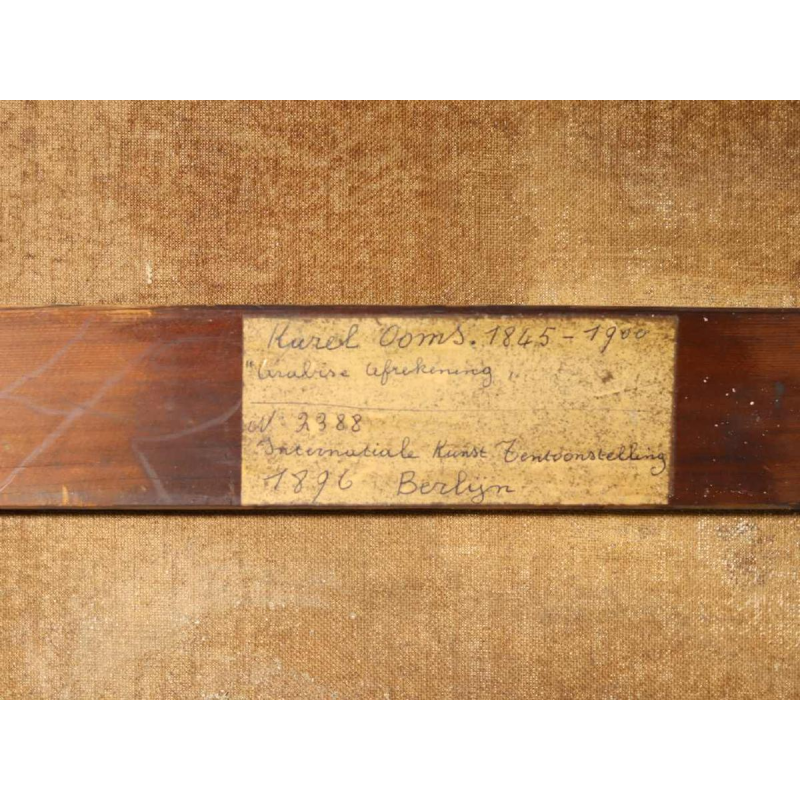 Karel OOMS 'Règlement de compte arabe' tableau orientaliste huile sur toile, 1894