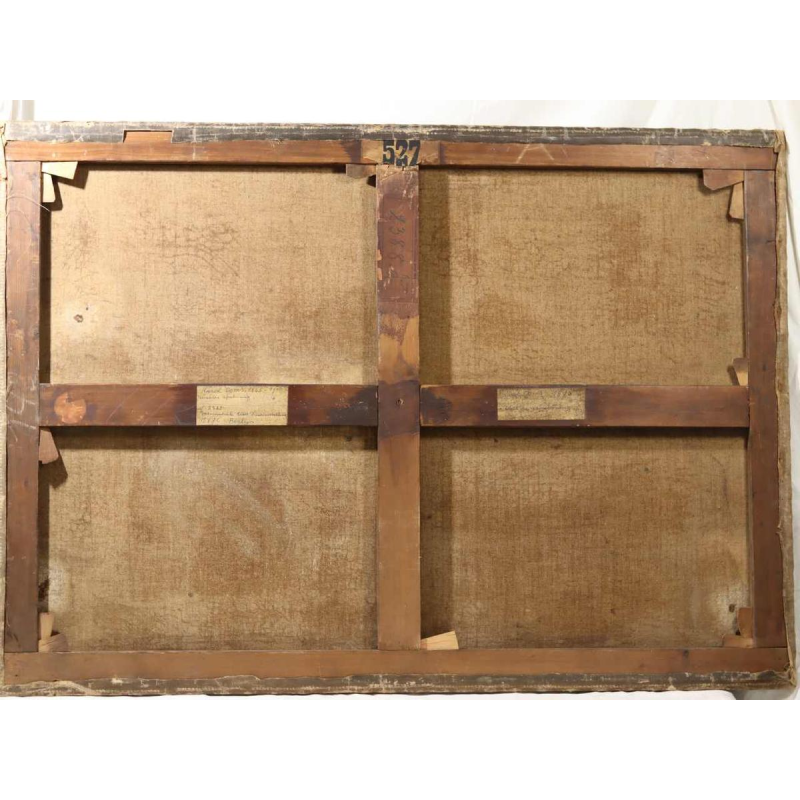 Karel OOMS 'Arab settlement' orientalist painting oil on canvas, 1894