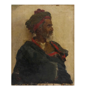 Emile Charles Wauters Midden-Oosterse man Oriëntalistisch schilderij portret