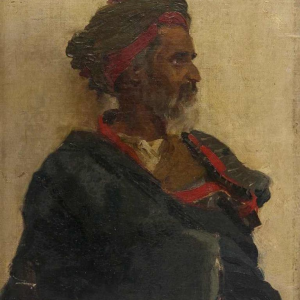 Emile Charles Wauters Midden-Oosterse man Oriëntalistisch schilderij portret