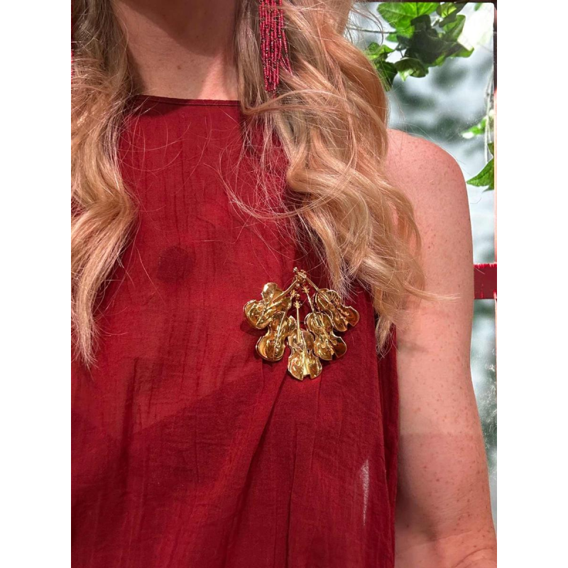 Arman, broche/hanger van goud, versierd met violen, nieuw realisme 20e eeuw