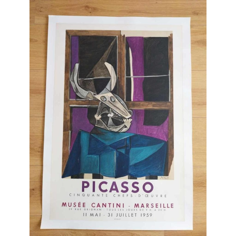 Pablo PICASSO / Mourlot impression, affiche Musée Cantini Marseille 1959