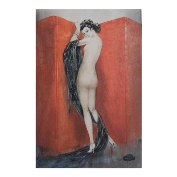 Louis ICART ‘Red Screen’ etching / aquatint on paper, 1933