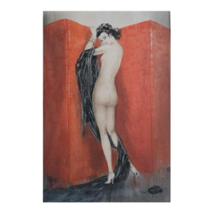 Louis ICART ‘Red Screen’ etching / aquatint on paper, 1933