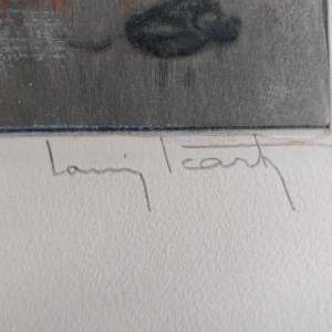 Louis ICART “Rode kamerscherm“ ets / aquatint op papier, 1933