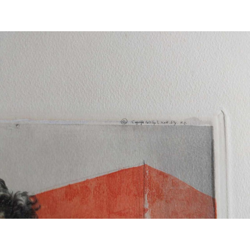 Louis ICART ‘Red Screen’ etching / aquatint on paper, 1933