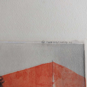 Louis ICART “Rode kamerscherm“ ets / aquatint op papier, 1933