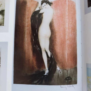 Louis ICART “Rode kamerscherm“ ets / aquatint op papier, 1933