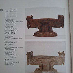 Roger Guérin, jardinière aux pélicans stylisés en grès, début XXe s