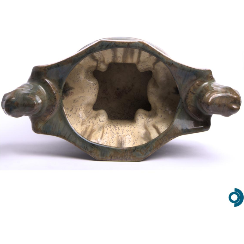 Roger Guérin, jardinière aux pélicans stylisés en grès, début XXe s