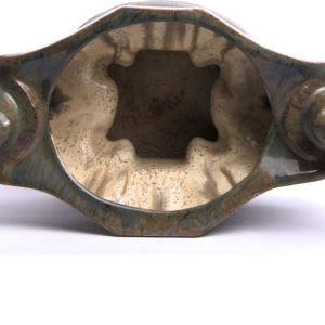 Roger Guérin, stoneware planter with stylized pelicans, early 20th century