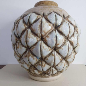 Joseph MOUGIN, Art Deco ‘African Pine’ vase cast stoneware, circa 1930