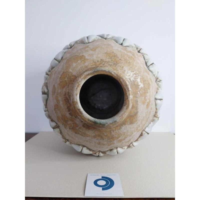 Joseph MOUGIN, Art Deco ‘African Pine’ vase cast stoneware, circa 1930