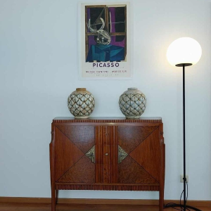 Joseph MOUGIN, vase “Pin d'Afrique“ Art Déco en grès moulé, circa 1930