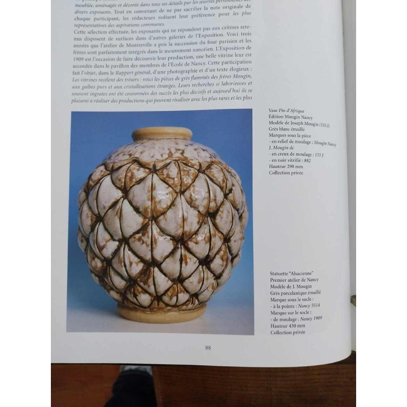 Joseph MOUGIN, Art Deco ‘African Pine’ vase cast stoneware, circa 1930