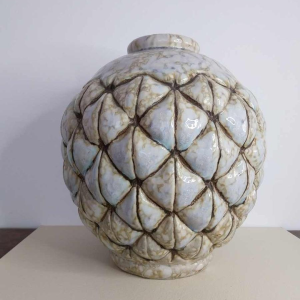 Joseph MOUGIN, Art Deco ‘African Pine’ vase, cast stoneware, circa 1930