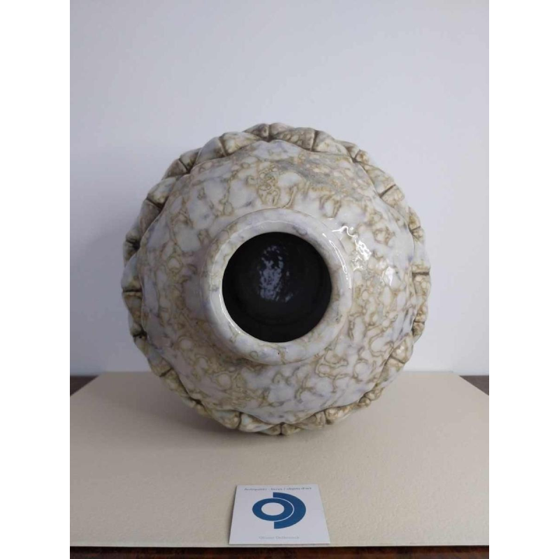 Joseph MOUGIN, vase “Pin d'Afrique“ Art Déco, en grès moulé, circa 1930