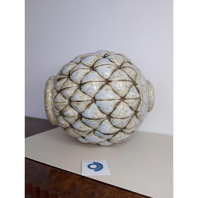 Joseph MOUGIN, vase “Pin d'Afrique“ Art Déco, en grès moulé, circa 1930