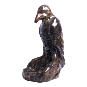 Arthur CRACO ‘Raven’ sculpture/trinket dish in glazed stoneware, ca.1925