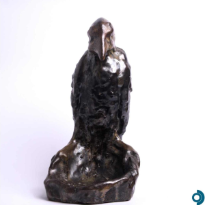 Arthur CRACO “Corbeau” sculptuur / opbergbakje in geglazuurd steengoed, ca 1925