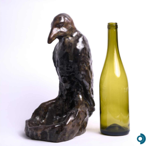 Arthur CRACO ‘Raven’ sculpture/trinket dish in glazed stoneware, ca.1925