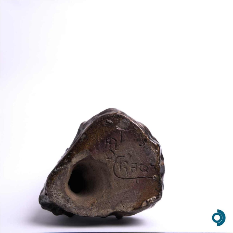 Arthur CRACO “Corbeau“ sculpture animalière / vide-poche en grès émaillé, ca 1925