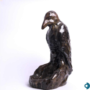 Arthur CRACO ‘Raven’ sculpture/trinket dish in glazed stoneware, ca.1925